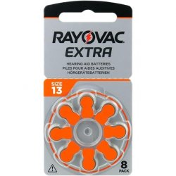 Rayovac Extra 13 High Performance Zinc Air Hearing Aid Batteries 8 Pack