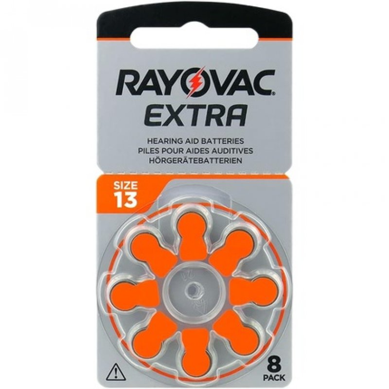 Rayovac Extra 13 High Performance Zinc Air Hearing Aid Batteries 8 Pack