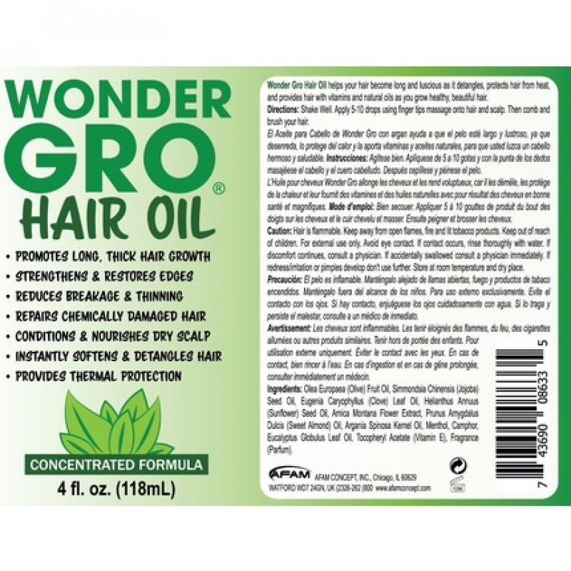 Wonder Gro Hair Growth Oil & Thermal Protection 4 fl oz