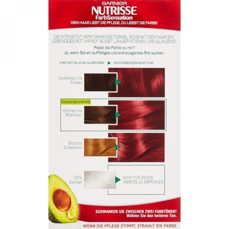 Garnier Nutrisse Nourishing Intensive Tint with Nourishing Fruit Oils 6.60 Intense Red Extra Intensive Red