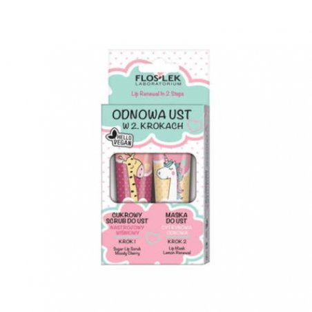 Floslek Vege Lip Care Lip Renewal Set in 2 Steps Sugar Scrub