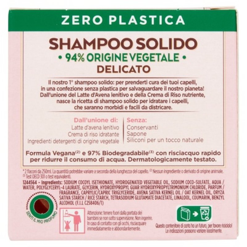 Garnier Ultra Dolce Solid Shampoo With Oat For Sensitive Skin & Hair 60g