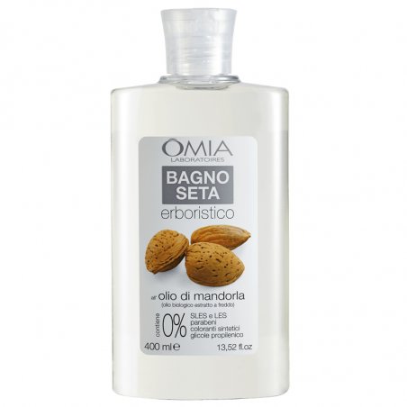 Omia Bagno Seta Erboristico Almond Oil Bath Foam for Delicate, Dry, and Stressed Skin 400ml