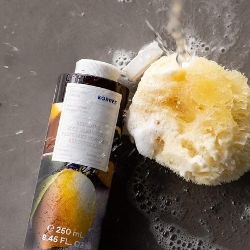 KORRES Basil Lemon Revitalizing Shower Gel with Active Aloe Vera 250ml