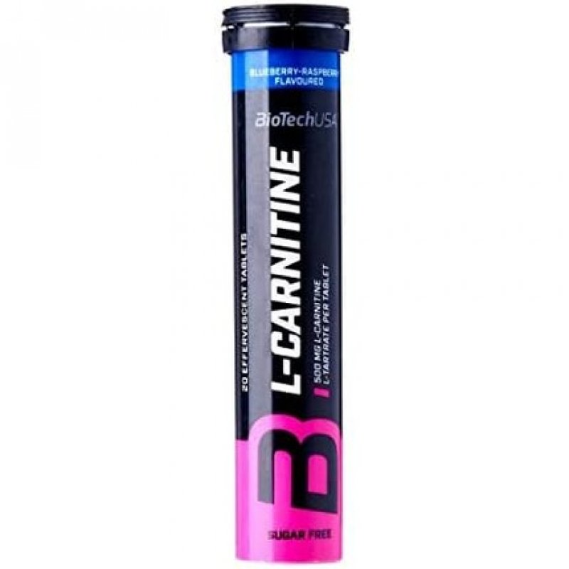 Biotech USA Effervescent L-Carnitine 500mg Blueberry Raspberry 20 Tablets
