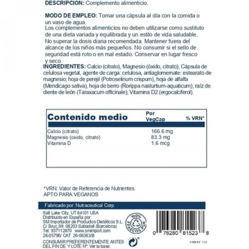 Calcium Magnesium 90 Capsules