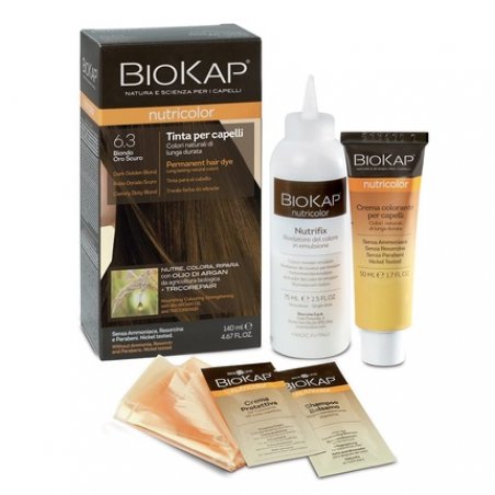 BIOKAP Nutricolor Hair Color 6.3 Dark Blonde Gold 140ml