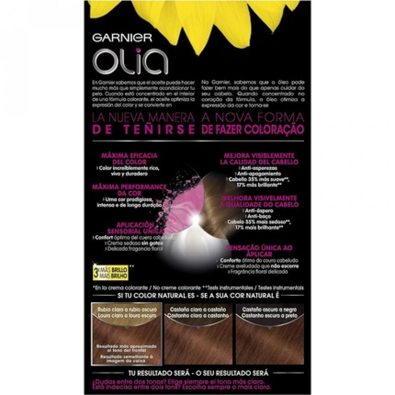 Garnier Olia Permanent Hair Colour – Ammonia-Free – Natural Flower Oils – Hazelnut (6.35)