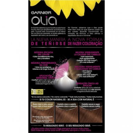 Garnier Olia Permanent Hair Colour – Ammonia-Free – Natural Flower Oils – Hazelnut (6.35)