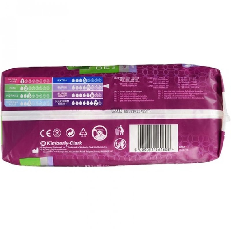 Depend Urine Loss Pads Absorbents Beige