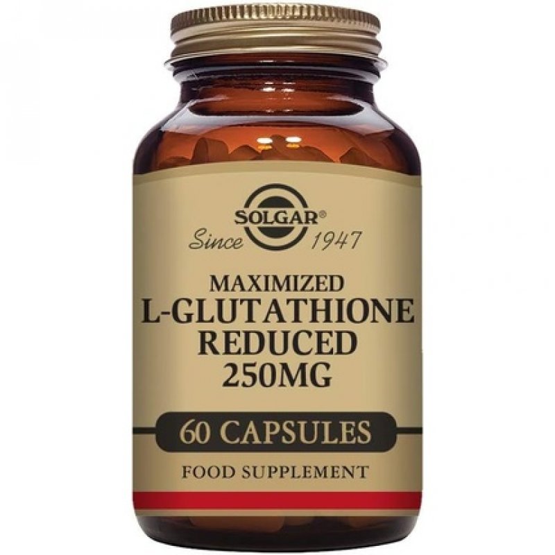 Solgar Maximised L-Glutathione Reduced 250mg Vegetable Capsules - High Potency Source - Amino Acid - Vegan