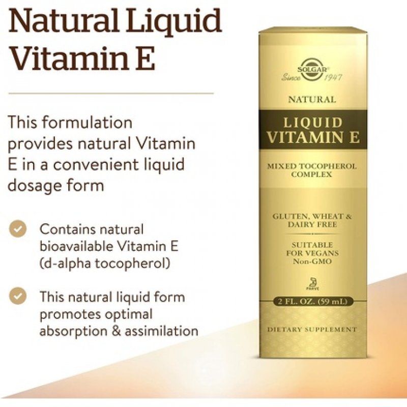 Solgar Natural Source Liquid Vitamin E 59.2ml - Immunity Support - Vegan