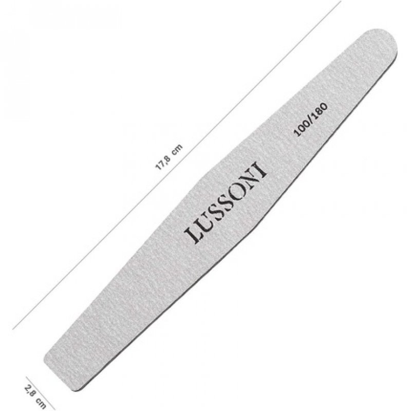 T4B LUSSONI Trapezoid Professional Nail Files 100/180 Grit - Pack of 25