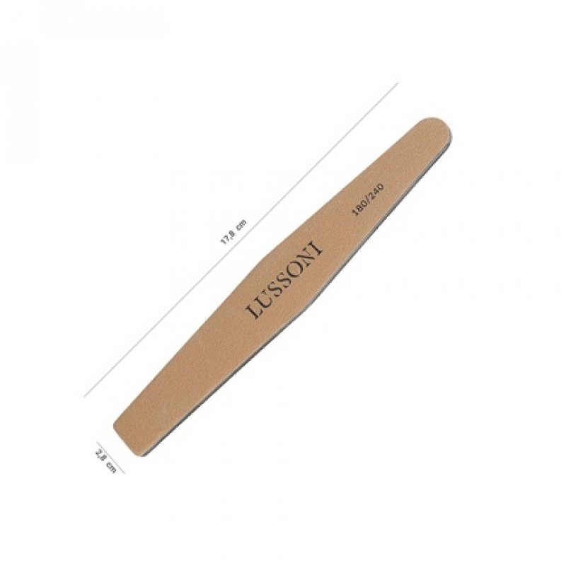 T4B Lussoni Premium Trapezoid Nail Files 180/240 Grit - Pack of 50