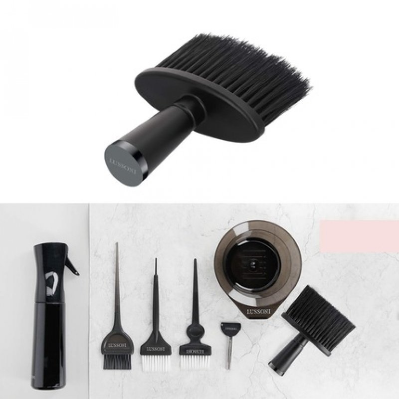 TB TOOLS FOR BEAUTY LUSSONI Neck Brush Hair Cleaning Brush Black Plastic