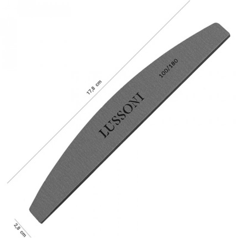 T4B LUSSONI MYLAR Professional Nail File Set Lightweight Bridge Grit 100/180 - Pack of 10