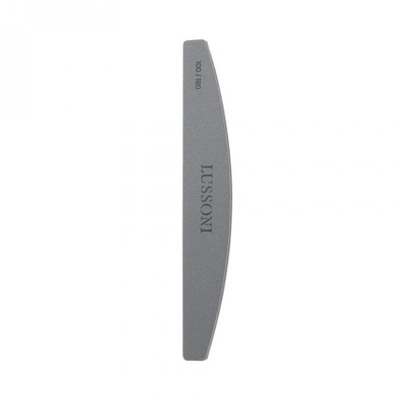 T4B LUSSONI MYLAR Half Moon Nail Files 100/180 Grit for Gel or Acrylic Nails - Pack of 20