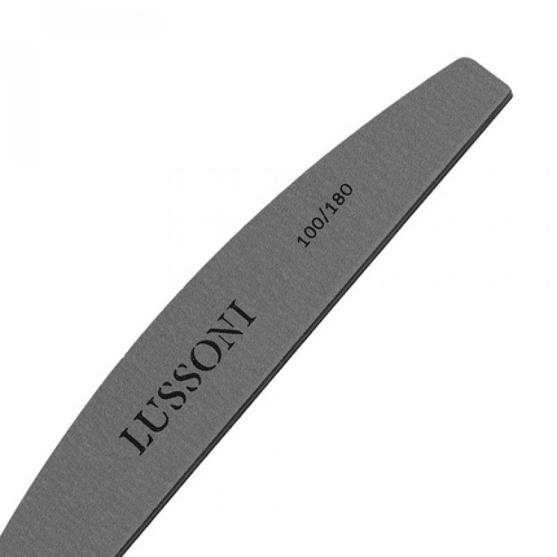 T4B LUSSONI MYLAR Half Moon Nail Files 100/180 Grit for Gel or Acrylic Nails - Pack of 20