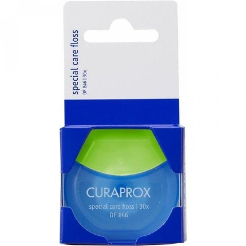 Curaprox DF 846 Dental Floss with Implant Care and Curen Microfiber