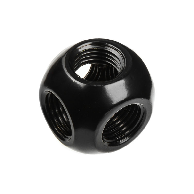 Bitspower Adapter Q-Splitter 5x G1/4 Zoll IG - schwarz matt