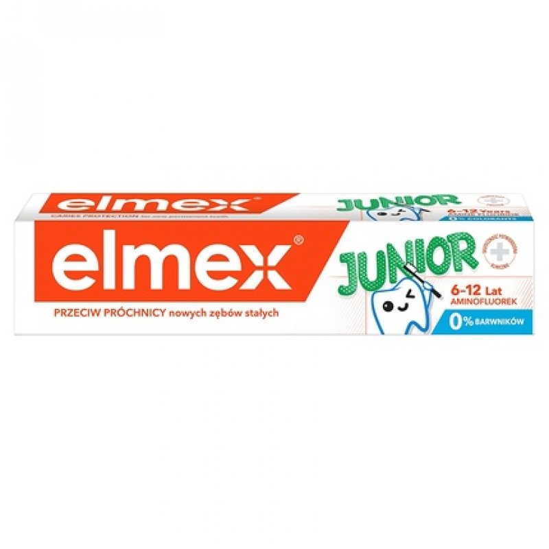 Elmex Junior Toothpaste with Aminofluoride for Children 6-12 Years 2x75ml