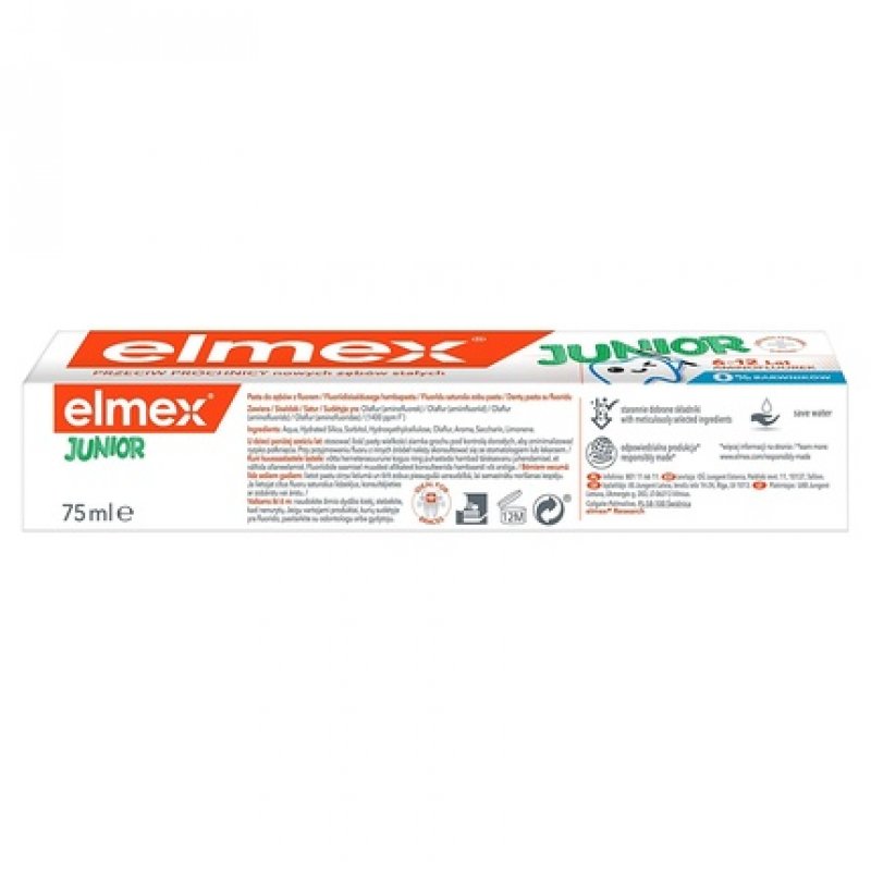 Elmex Junior Toothpaste with Aminofluoride for Children 6-12 Years 2x75ml