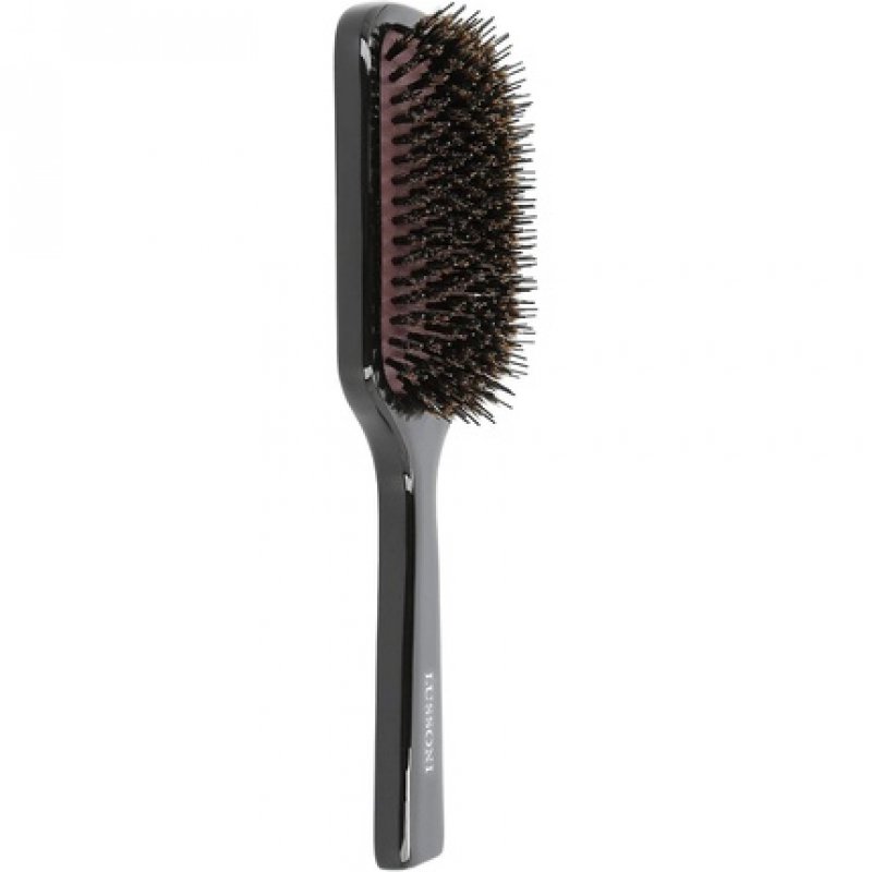 TB TOOLS FOR BEAUTY Lussoni Wooden Detangling Hair Brush with Boar Bristles Anti-Static for Long Hair Black Paddle