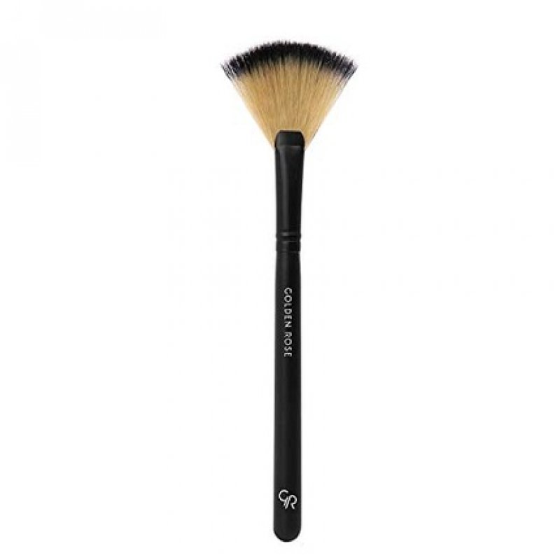 Golden Rose Fan Brush