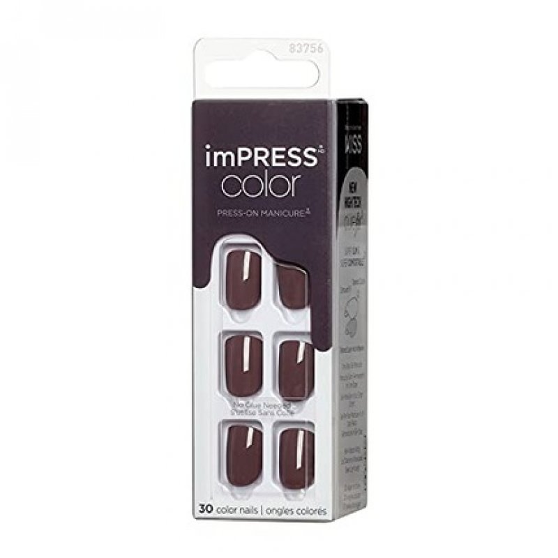 KISS Impress Color Grey Press-On Nails
