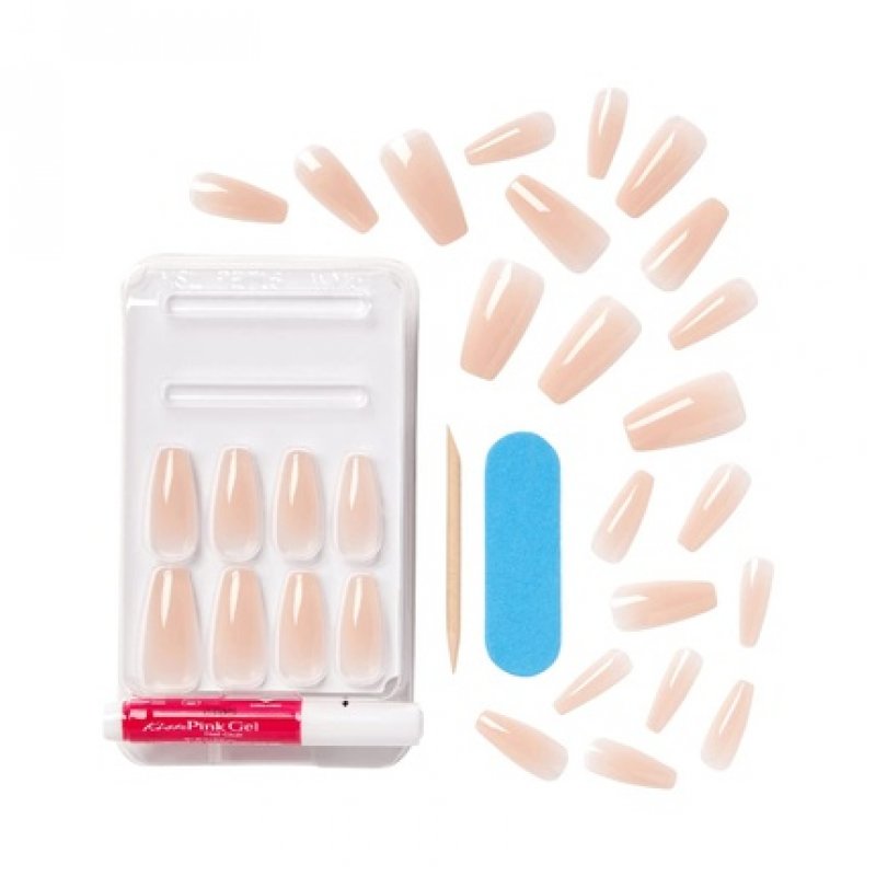 KISS Bare But Better TruNude Fake Nails Nude Nail Shades Manicure Set 28 Chip Proof Smudge Proof Glue-On Nails