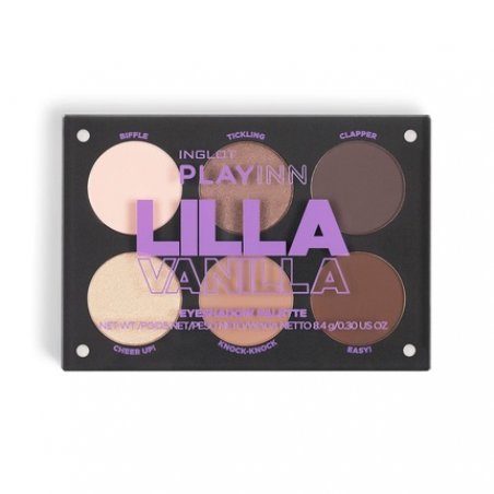 INGLOT PLAYINN Lilla Vanilla Eyeshadow Palette Collection of 6 Unique Eyeshadows 8.4g