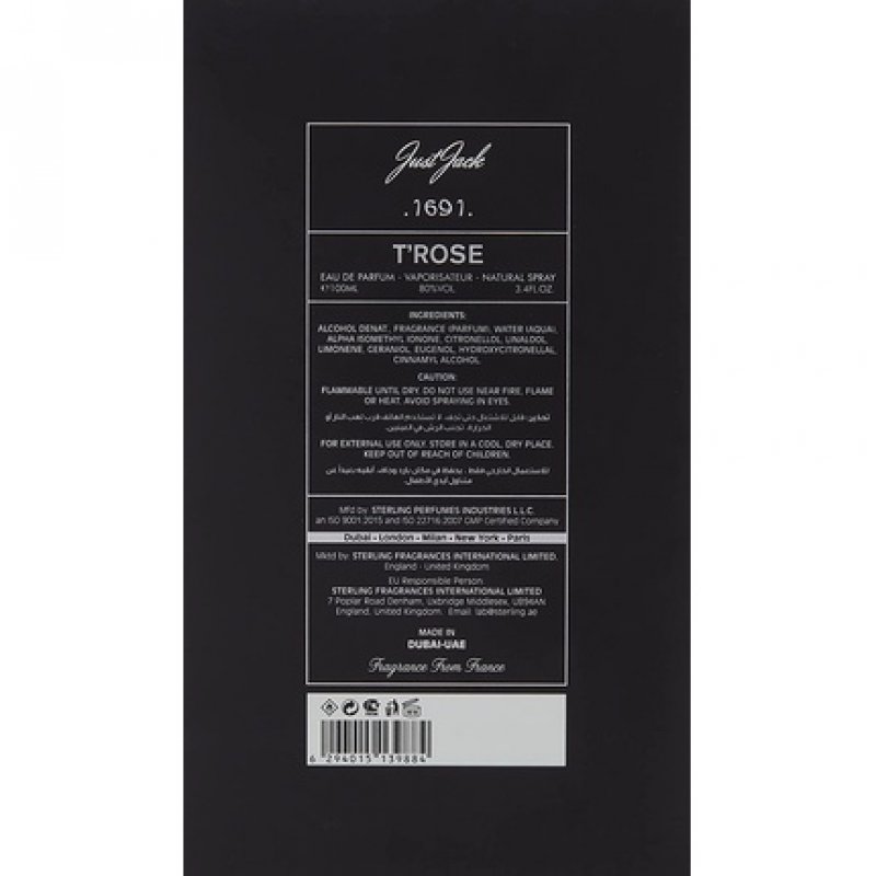 JUST JACKS T Rose Eau De Parfum 100ml