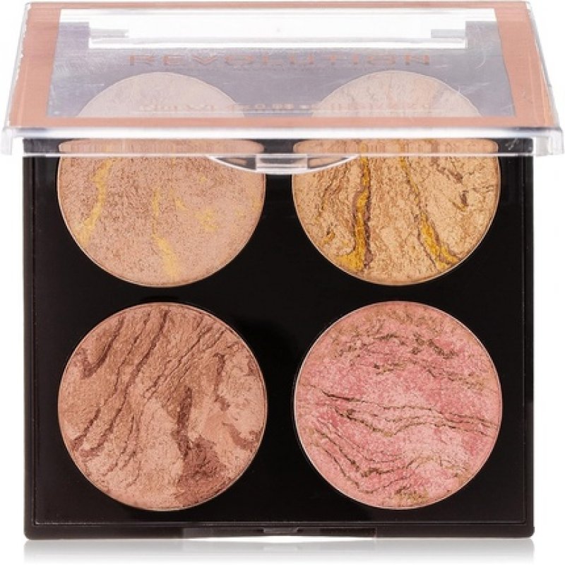 Makeup Revolution Cheek Kit Fresh Perspective Face Bronzing Highlighter Palette 4 Shades 8.8g