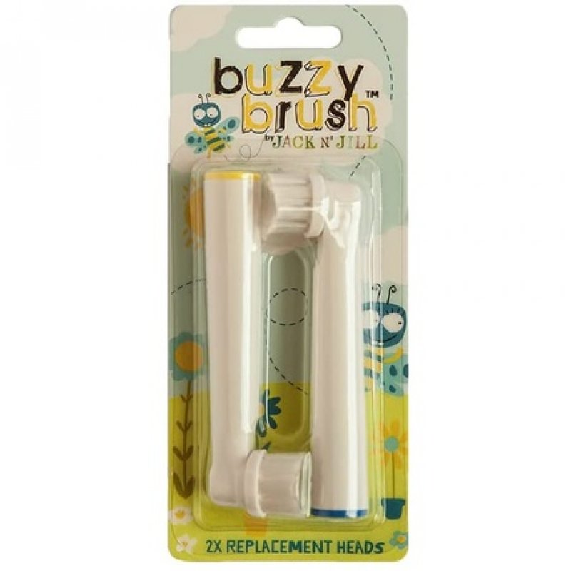 Jack N' Jill Kids Buzzy Brush Replacement Heads Rotary Design with Soft Vibrations - Pack of 2
