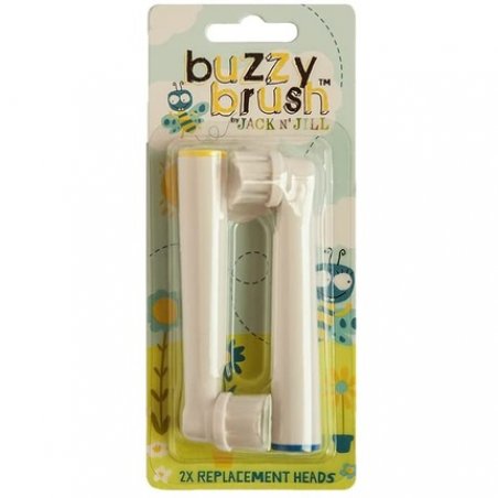 Jack N' Jill Kids Buzzy Brush Replacement Heads Rotary Design with Soft Vibrations - Pack of 2