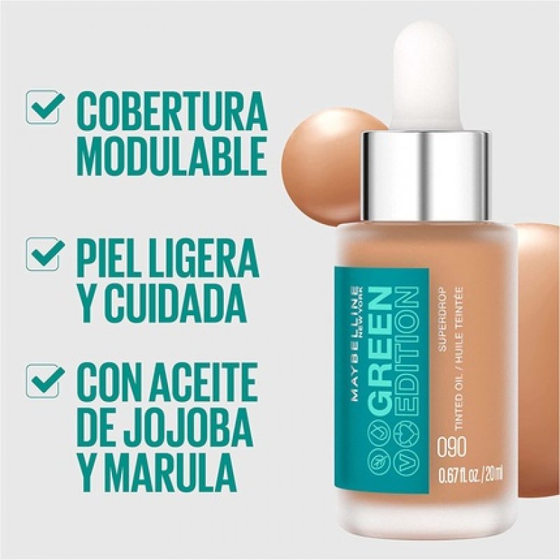 Maybelline Green Edition superdrop tinted oil Foundation No 25 20ml