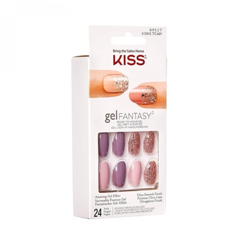 Kiss Gel Fantasy Nails KGN17 No Pressure with Adhesive Tabs and Glue