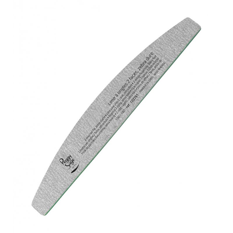 Zebra Half Moon Nail File 100/180 Thickness: 100/180 Clear