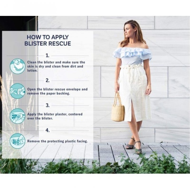 Salvequick Blister Rescue Mix 6 Hydrogel Wound Pads for Blisters Around The Heels & Toes - Pack of 6