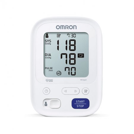 OMRON M3 HEM-7154-E Upper Arm Blood Pressure Monitor with Easy Cuff 22-42cm and IntelliSense Technology - 7 Piece Set