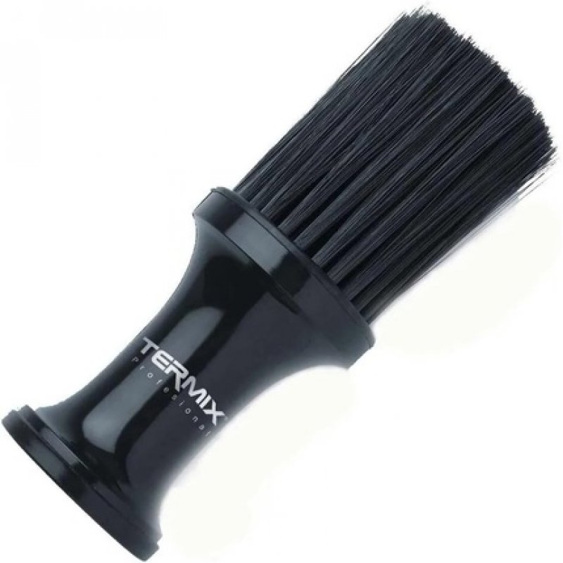 Termix Professional Hairdressing Talcum Powder Brush for Cleaning Your Neck with Soft Fibres Black and White