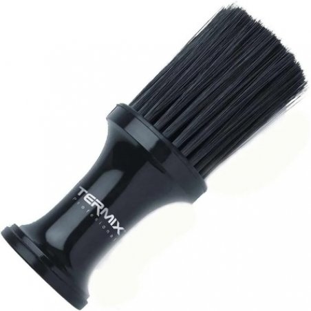 Termix Professional Hairdressing Talcum Powder Brush for Cleaning Your Neck with Soft Fibres Black and White