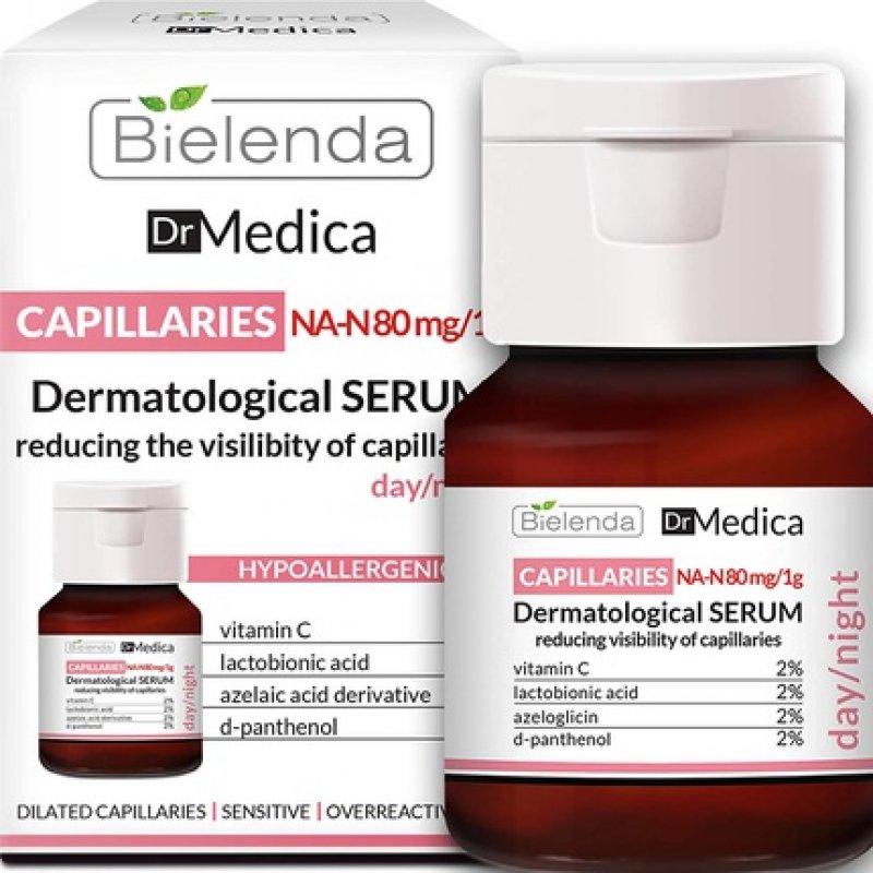Bielenda Dr Medica Capillary Skin Dermatologic Anti-Redness Face Serum Day/Night 30ml