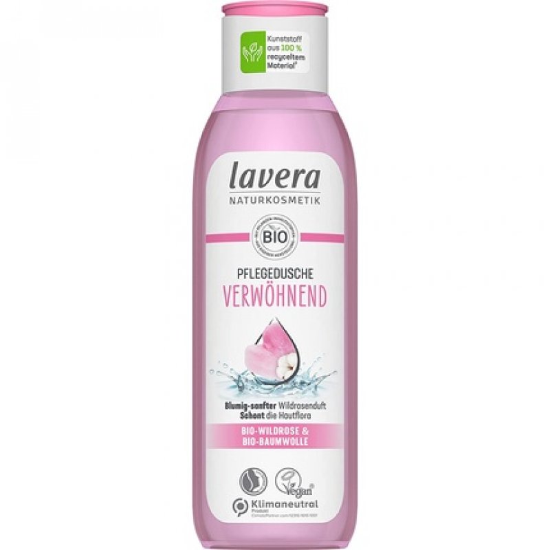lavera Nourishing Shower Gel with Organic Wild Rose and Organic Cotton 250ml