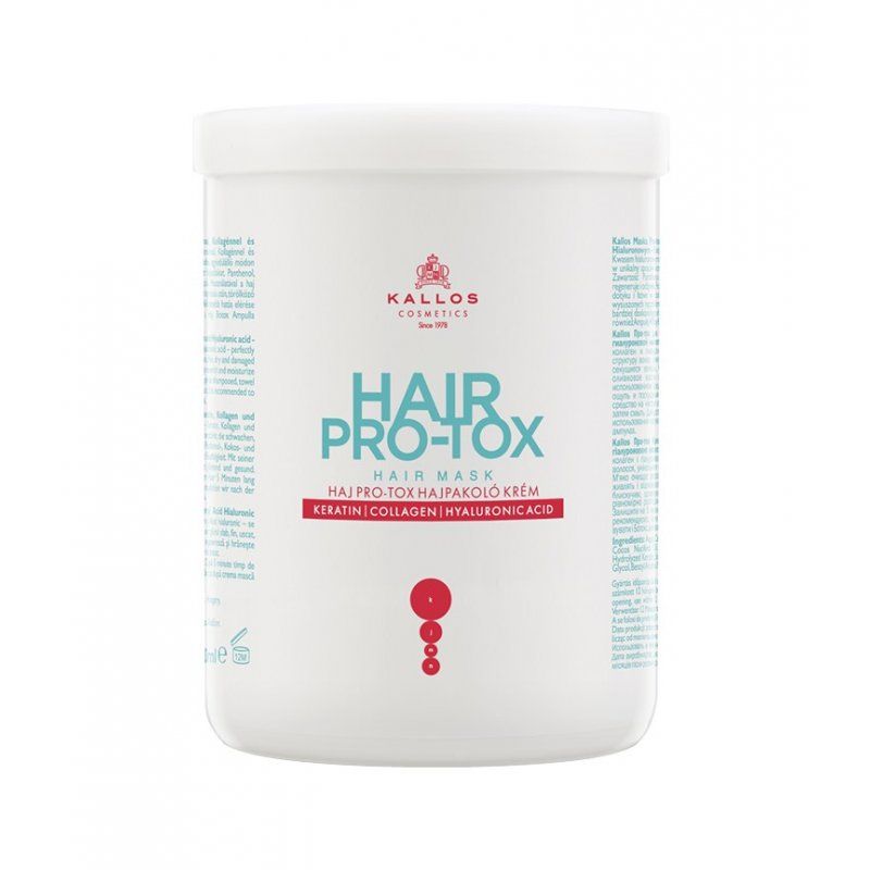 Kallos KJMN Hair Pro-tox Hair Mask Cream with Keratin 1000ml masque pour cheveux Unisexe