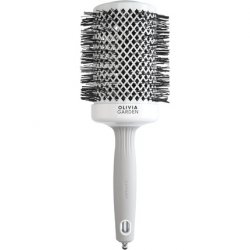 Olivia Garden Expert Blowout Shine Hairbrush White and Grey 65mm