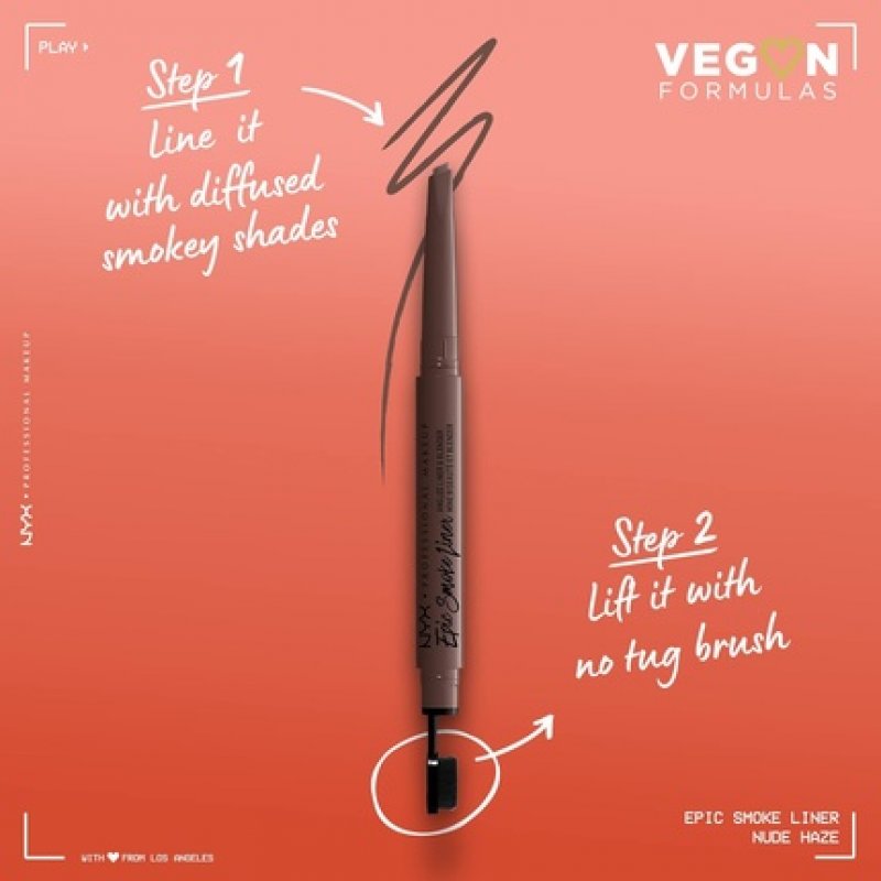 NYX Professional Makeup Smokey Eyes Eyeliner Vegan Formula Epic Smoke Liner 02 Nude Haze