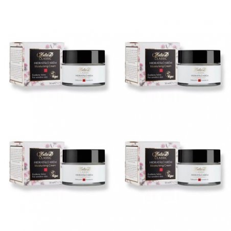 Helia-D Classic Moisturizing Face Cream for Sensitive Skin Vegan 50ml - Pack of 4