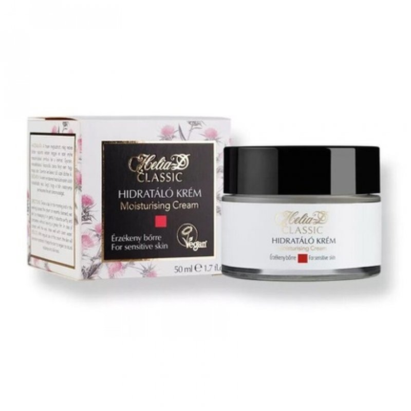 Helia-D Classic Moisturizing Face Cream for Sensitive Skin Vegan 50ml - Pack of 4
