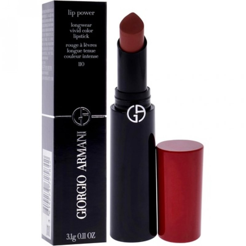 Giorgio Armani Lip Power Longwear Vivid Color Lipstick 110 Mania for Women 0.11 oz